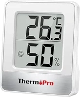 ThermoPro TP49 Small Digital Hygrometer Indoor Thermometer Ambient Thermometer Temperature Monitor and Humidity Meter for Home Office Comfort Reptile Thermometer