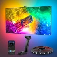 Govee Envisual LED TV Backlight T2 with Dual Cameras, 3.6M RGBIC Wi-Fi LED Strip Lights, Adapts to Ultra-Thin 55-65 inch TVs, Double Strip Light Beads, Smart App Control, Music Sync