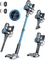 FABULETTA Cordless Vacuum Cleaner, 35KPA Stick Vacuum Cleaner with Brushless Motor, 3 Modes 6 in 1 Lightweight Vacuum Cleaner with 50Min Detachable Battery for Home/Pet Hair/Carpet/Hard Floor (Blue)