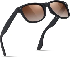 Polarised-Sunglasses-Mens-Womens-UV400-Protection Rectangular Sunglasses Retro Black Sun Glasses Unisex Classic Ultralight Shades For Cycling Driving Fishing