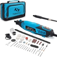 Tilswall Rotary Tool 160W Rotary Multi Tool Kit Set with 6 Variable Speed 8000-33000RPM, 107pcs Accessories for DIY Craft, Sanding, Cutting, Carving, Polishing, Drilling, Engraving, Cleaning