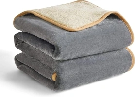 Lesure Waterproof Dog Blanket Washable - 120x100cm Fleece Blanket For Large Dogs and Pets,Pet Throw Protects Bed and Sofa with Soft Plush, Grey