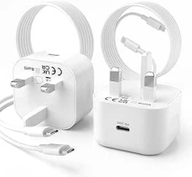for iPhone 15 16 Fast Charger, 2 Pack 20W USB C Charger Plug and Type C to C Cable Compatible with iPhone 15/15 Plus/15 Pro/15 Pro Max/16/16 Plus/16Pro Max, Air 5/4, iPad 10/Mini 6