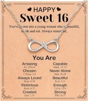 Infinity Cross Necklace 12th/13th/14th/16th/18th Birthday Gifts for Teenage Girls Birthday Presents