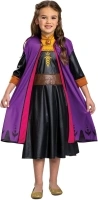 Disney Official Classic Anna Dress Frozen Travelling, Frozen Anna Costume Kids Dress up for Girls, Birthday Christmas Halloween Costume for Kids
