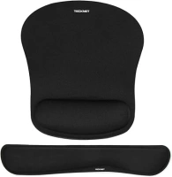 TECKNET Wrist Rest Mat, Keyboard and Mouse Wrist Support Pad Set, Comfortable Memory Foam Mouse Mat with Wrist Cushion Support, Anti-Slip Ergonomic Mouse Pad for Computer Laptop Working Gaming