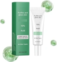 Acid 10% Facial Serum, Acid Cream for Redness & Acne, Acid Serum with Hyaluronic Acid, Dark Spots & Balance Excess Sebum, Gentle Blemish Control, Redness Relief
