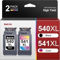 Ink Cartridges 540 and 541 XL Twin Pack PG-540 CL-541 XL Ink Cartridges PG-540XL Black 541XL Colour for Pixma TS5150 TS5151 MG3550 MG3600 MG3650 MG4250 (package may vary)