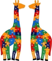TOWO Wooden Giraffe Alphabet & Number Blocks Jigsaw Puzzle 41 cm Large Size 2 in 1 ABC Number Puzzle - Educational Toys for 3 Year olds