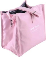 Lunch Bags for Women Men, Portable Insulated Lunch Bag Water-Resistant Leak-Proof Lunch Box Tote Bag for Work School Picnic Travel (Pink)