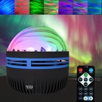 Aurora Projector Northern Lights LED Night Light Rechargeable Galaxy Star Projection Ocean Wave Lamp with Remote Control (Northern Lights)