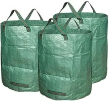 Ram® Heavy Duty Garden Waste Bags - 272 Litre - 3 Sacks - Industrial Handles & Fabric - Garden/Green Waste Sacks - Reusable