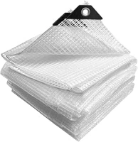 VOUNOT 1.5x6m Tarpaulin Waterproof Heavy Duty Reinforced Clear Plastic Multipurpose Tarp Sheet Garden Furniture Shed Cover, Ground Sheets for Camping