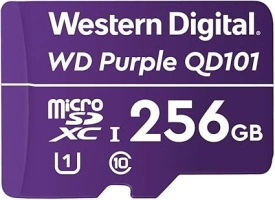 Western Digital WD Purple SC QD101 256GB Smart Video Surveillance microSDXC Card, Ultra Endurance Up to 128 TBW