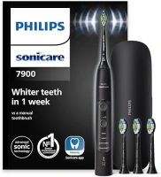 Philips Sonicare 7900 Series Electric Toothbrush, Sonic Toothbrush with App, Advanced Whitening, 4 Brushing Modes and 3 Intensity Levels, Pressure Sensor, Charging Travel Case, Black, Model HX9631/17