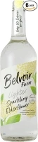 Belvoir Farm Lighter Sparkling Elderflower - Hand Picked Elderflowers | 30% Less Sugar only 50 Calories | 100% Natural Ingredients | Suitable for Vegetarians & Vegans - 6 x 750ml Bottles