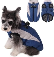 Warm Pet Coats and Jackets for Dogs and Cats - Reflective Dog Harness Vest with D-Ring Zipper