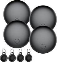 Air Tracker Tag-4 Pack, Item Finder Works with Find My App (iOS Only), Luggage Tracker for bags, Keys, Wallets, Replaceable Batteries Last 1 Year, 100dB Loud Beep, Worldwide Tracking, IP67 Waterproof