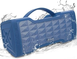 oraolo Bluetooth Speaker Wireless 40W Loud Portable Speaker Stereo Sound, IPX6 Waterproof, Support USB/AUX Input, Built-in Mic for Home Party Outdoor Blue