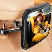Baby Car Mirror for Back Seat, Upgrade Hook Clip Design Rear View Baby Seat Mirror 360° Rotatable Safest Shatterproof Back Seat Mirror For Car,Baby Rear View Mirror for Rear Seat Safety