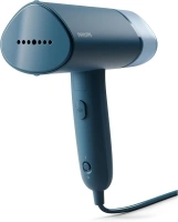 Philips 3000 Series Handheld Steamer, 1000W, 20 g/min Steam, Kills Germs, Detachable 100ml Water Tank, Compact + Foldable, Plastic Plate, Blue (STH3000/26)