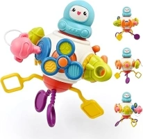 AiTuiTui Baby Montessori Toys for 1 2 3 Years Boys Girls, Activity Cube Sensory Toys for Toddlers Travelling, Motor Skills Busy Cube Toy for 6 12 18 Months Infant Birthday Gifts