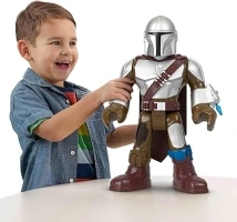 Fisher-Price Imaginext STAR WARS Toy The Mandalorian XXL Figure, 16+ Inch Tall Poseable Character with Launcher for Kids Ages 3+ Years, HXT20