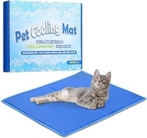 Cooling Mat for Dogs, Dog Cooling Mats, Super Scratch-Resistant & Non-Toxic Gel Cool Pad Bed for Pet. Pressure Activated Pet Cool Pad No Water or Electricity Need （50 * 40 S）