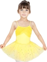 JiAmy Girls Ballet Dress, Sleeveless Ballet Outfit Ballet Leotard, Glitter Star Tutu Sequin Kids Ballet Costume Dancewear for Little Girls 2-11 Years