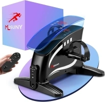 MOSUNY Electric Pedal Exerciser, Mini Exercise Bike Adjustable Speed, Arm/Leg Exerciser for Seniors, Physical Therapy, Under Desk Bike for Home/Office Workout with LCD Display, Remote Control