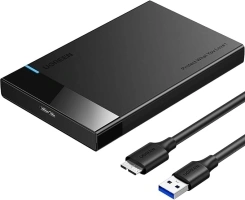 UGREEN 2.5 Inch Hard Drive Enclosure, 5Gbps SSD Enclosure, External USB 3.0 SATA HDD Caddy, SSD Reader UASP Supported, Hard Drive Caddy Compatible with 2.5 Inch SSD HDD EVO 870 WD Crucial Drive