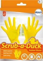 Scrub a Duck Rubber Cleaning Gloves | Washing Up