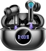 Wireless Earbuds, Bluetooth 5.4 Headphones in Ear with 4 ENC Ear Buds, 2025 New Wireless Headphones Noise Cancelling Mic, HiFi Stereo Bluetooth Earphone 36H Playtime, IP7 Waterproof/LED Display/USB-C