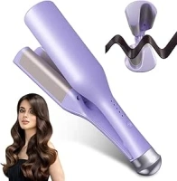NAVESO Big Wave Hair Curler, 32mm Curling Iron, Five Adjustable Temperature, V Shaped 140°C-220°C, French Egg Roll Waver for All Hair Types