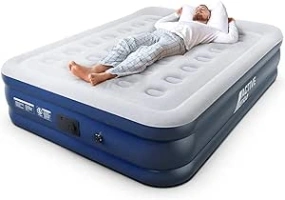 Active Era Premium King Size Inflatable Mattress | Airbed for Home with Built-In Pump | 3 Min Self Inflating Blow Up Bed | Flocked Surface & Puncture Resistant Air Bed Guests & Camping 203x152x50cm