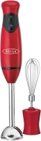 BELLA Immersion Hand Blender, Portable Mixer with Whisk Attachment, Electric Handheld Juicer, Shakes, Baby Food and Smoothie Maker, Stainless Steel, Red