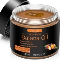 Raw Batana Oil for Hair Growth, 100% Natural Pure Dr. Sebi Botana Oil, Unrefined Organic Batana Hair Growth Oil for Prevent Hair Loss, Enhances Hair Thickness for Men & Women 5.3 oz