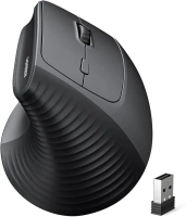UGREEN Vertical Ergonomic Mouse, Wireless Bluetooth Mouse, Quiet Clicks, 1000/1600/2000/4000 DPI, 6 Buttons, Optical Mice for Computer, laptop, iPad, Mac, Windows/Mac OS (2.4G+BT 5.0)