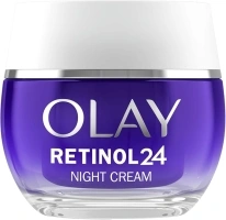 Olay Retinol 24 Night Cream Face Moisturiser, Skincare with Antioxidant Vitamin E. Overnight Anti Aging Skin Care: Smooths, Renews And Hydrates, 50ml