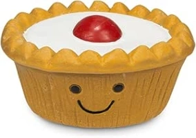 Petface Cherry Bakewell Latex Dog Toy with Built-In Squeaker (Pack of 1)