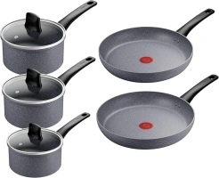 TEFAL Healthy Cook ON Induction 5PC Set (Saucepan 16/18/20 + lids, Frying pan 24/28cm)