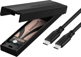 SABRENT M.2 NVMe Enclosure, Tool Free NVMe and SATA, 10Gbps External SSD Enclosure, Reusable Thermal Pad, Compatible with 2230 2242 2260 2280 (EC-SNVE)