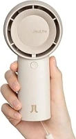 JISULIFE Handheld Turbo Fan [16H Max Cooling Time] Mini Portable Hand, 4000mAh USB Rechargeable Personal, Battery Operated Pocket Fan with 5 Speeds for Travel/Outdoor/Home/Office - Brown