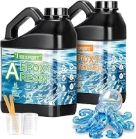 Teexpert 16OZ High Gloss Epoxy Resin Kit, Upgraded Clear Self-leveling Bubbles-Free Resin Epoxy, 1:1 Mix Casting and Coating Resin for Jewelry, Mold, Home Decor, Coaster, Ornament, DIY Crafts