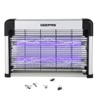 Geepas Electric Fly Killer & Bug Zapper | Powerful UV Light Indoor Insect Trap for Flies, Mosquitoes, Wasps | 50M² Coverage | Odourless & Low Noise | Plug-in Eco-Friendly Pest Control 20W