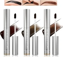 3Pcs Tattoo Peel Off Eyebrow Gel Tint, Semi Permanent Tattoo Brow Peel Off Tint Gel, Long Lasting Waterproof Peel Off Eyebrow Stain, Create Fuller & Defined Looking Brows (Brown Series)
