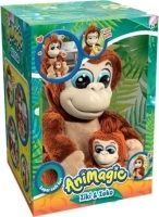 Animagic: Ziki and Zoko Gorillas | Super Soft Interactive Mum & Baby Gorilla Plushes with Programmed Sounds and Movements! | Suitable for Ages 4+