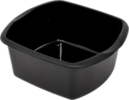 Addis 8 Litre Small Rectangular Plastic Washing Up Bowl, Black